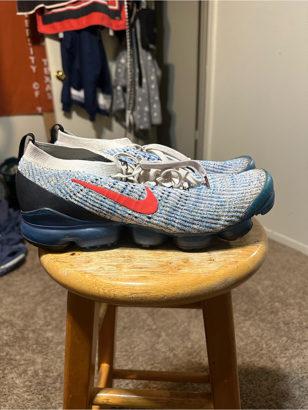 Vintage Nike Air VaporMax Flyknit 3 “photo blue club gold” 2019 size 13